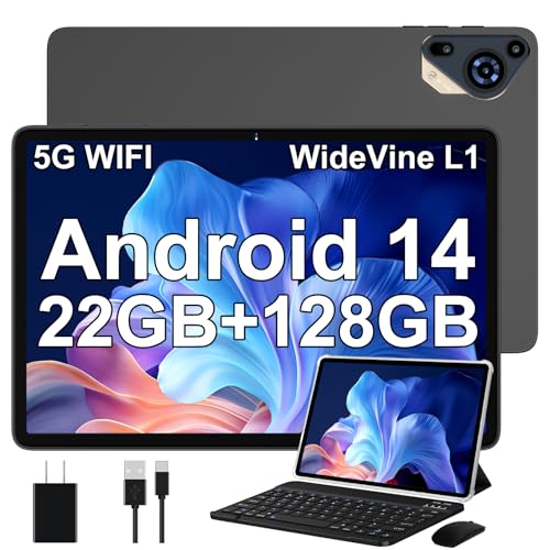 Tablet Android 10 Pollici Grigio, 22 GB RAM, 128 GB ROM, Octa-Core, 8000mAh